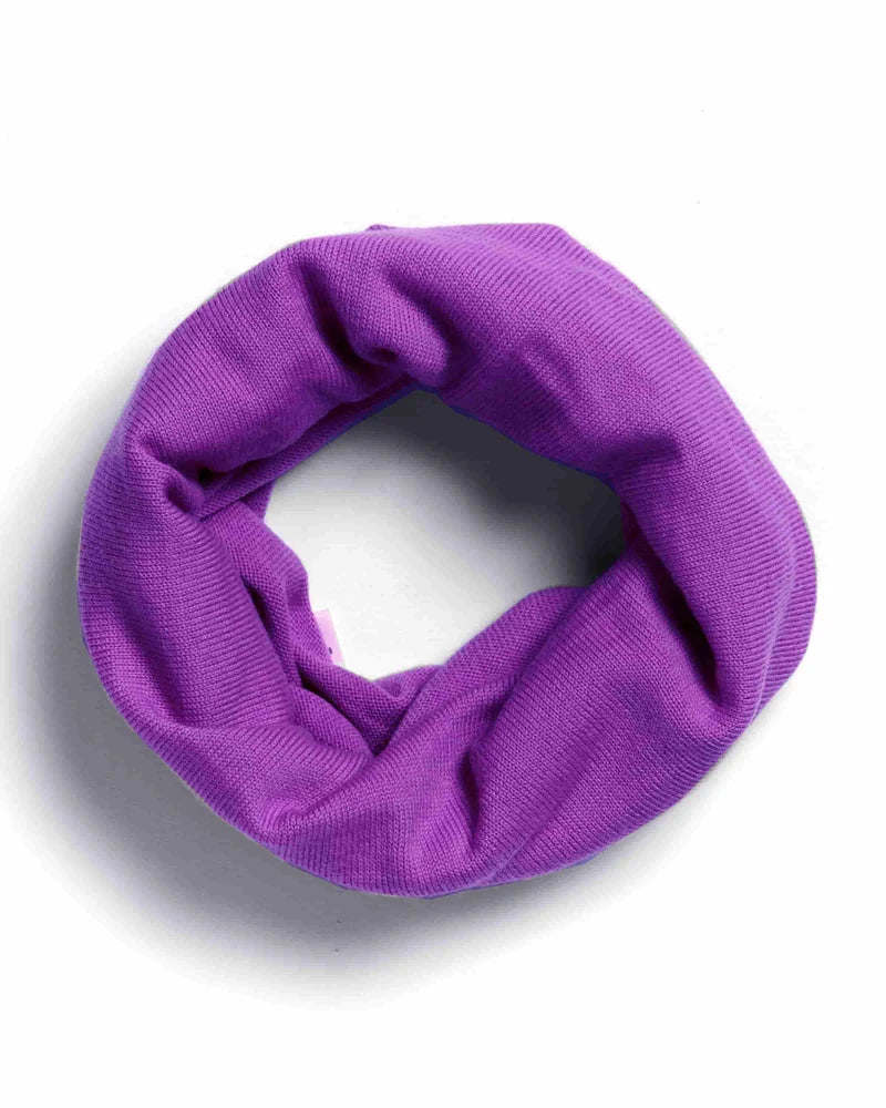 Halfen Kinder Strick-Loopschal Merinowolle, Purple