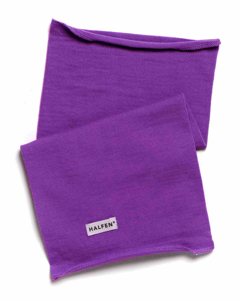 Halfen Kinder Strick-Loopschal Merinowolle, Purple