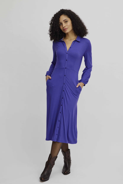 Tranquillo Ecovero-Blusenkleid, Grape