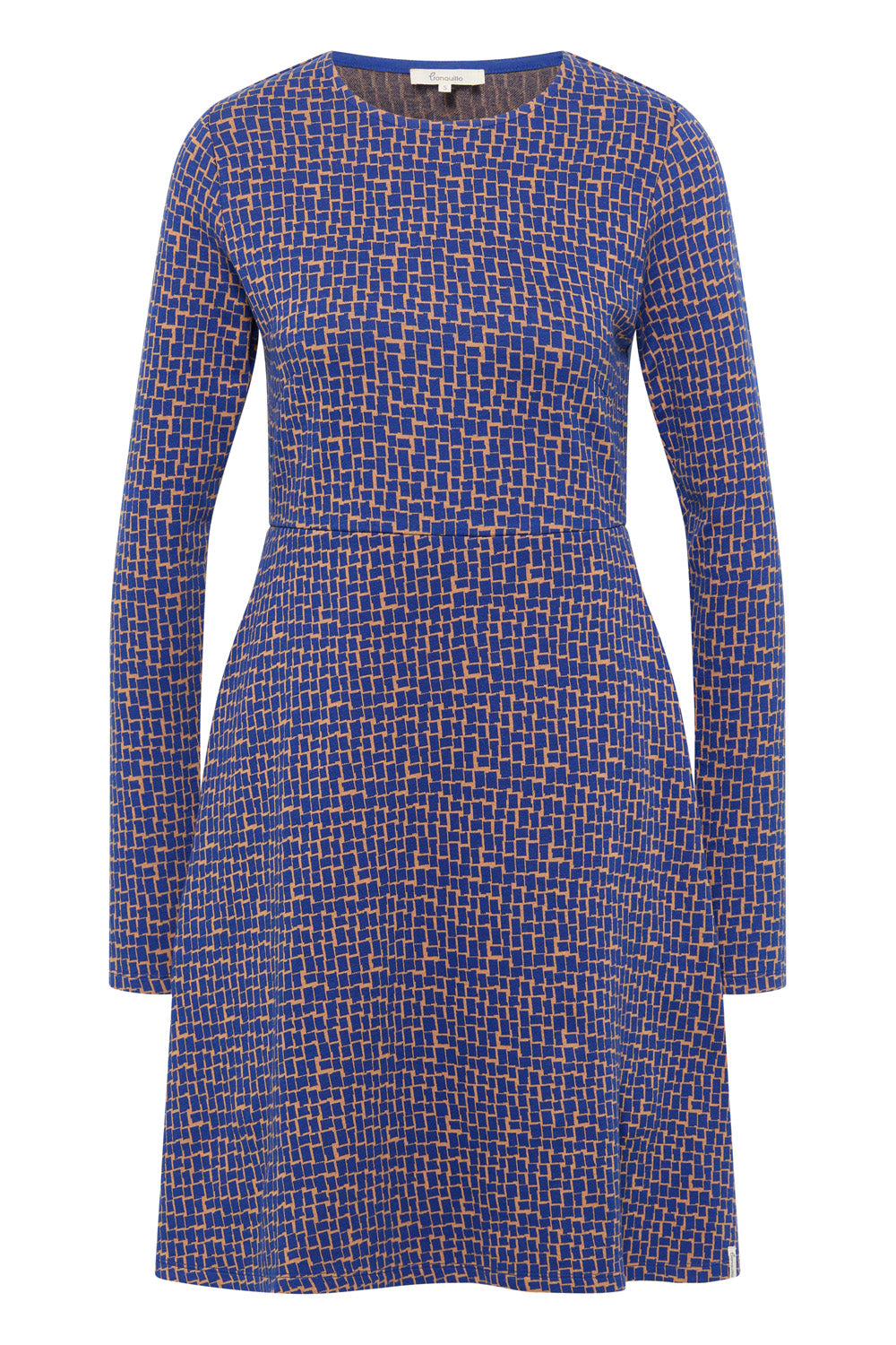 Tranquillo Strick-Swingkleid, Blue Windows