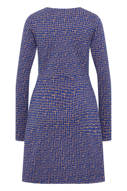 Tranquillo Strick-Swingkleid, Blue Windows