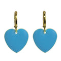 Urban Hippies Ohrringe Hearts, Lake Blue/Gold