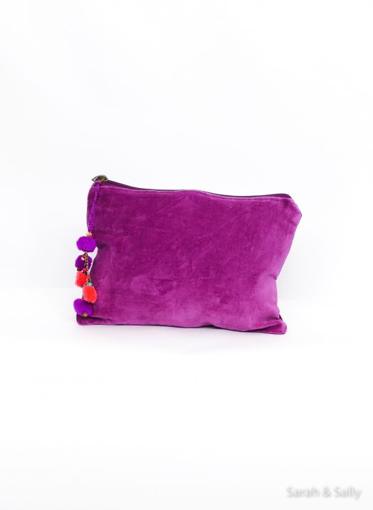 Sarah&Sally Samttäschchen groß Lavendel m. Quasten