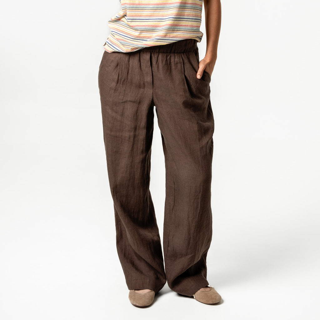 Living Crafts Leinen-Hose Aaren, earth