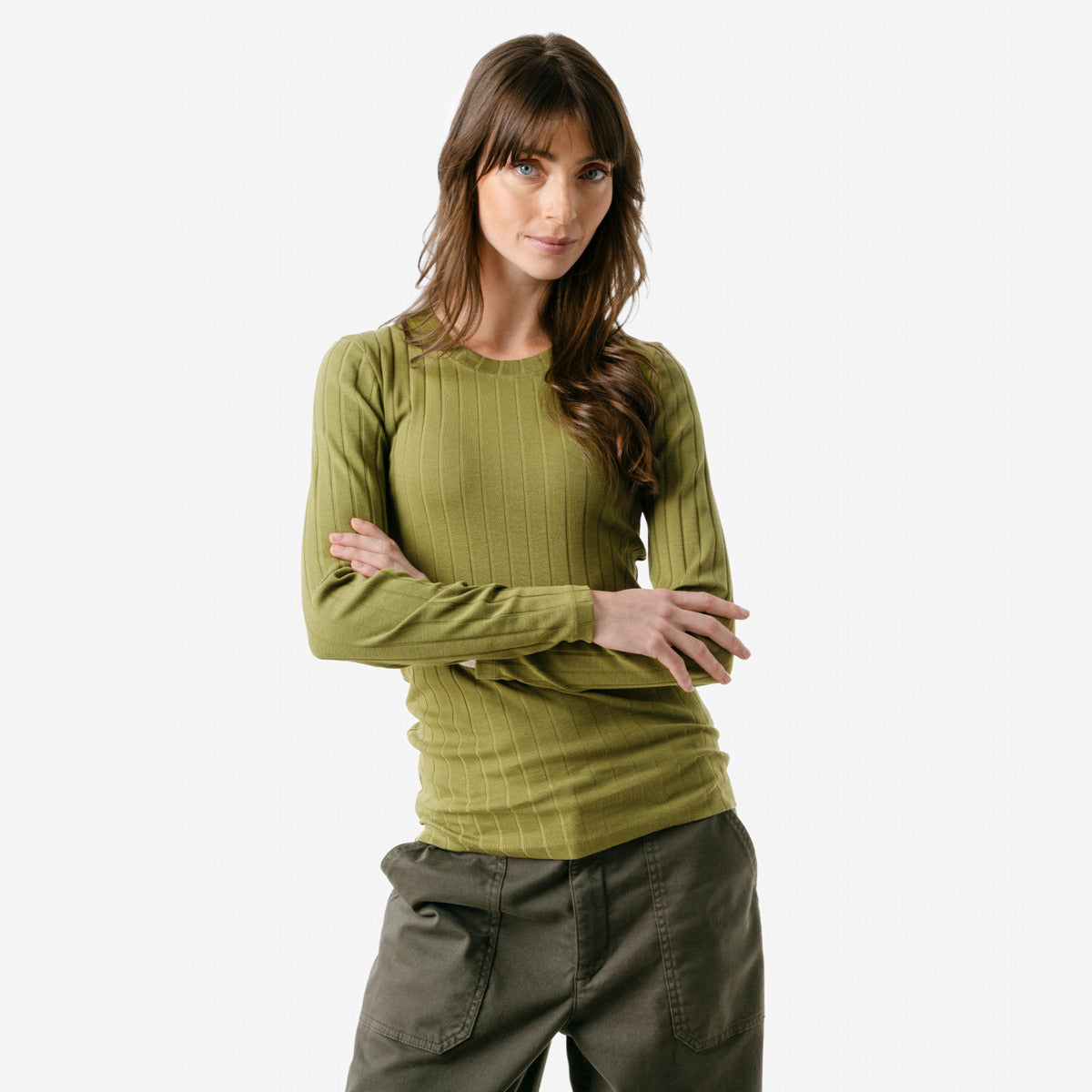 Living Crafts Langarmshirt Saphira, cedar green