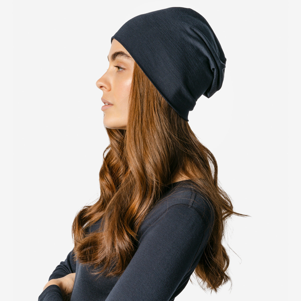 Living Crafts Unisex Mütze Soan Wolle/BW, InkBlue