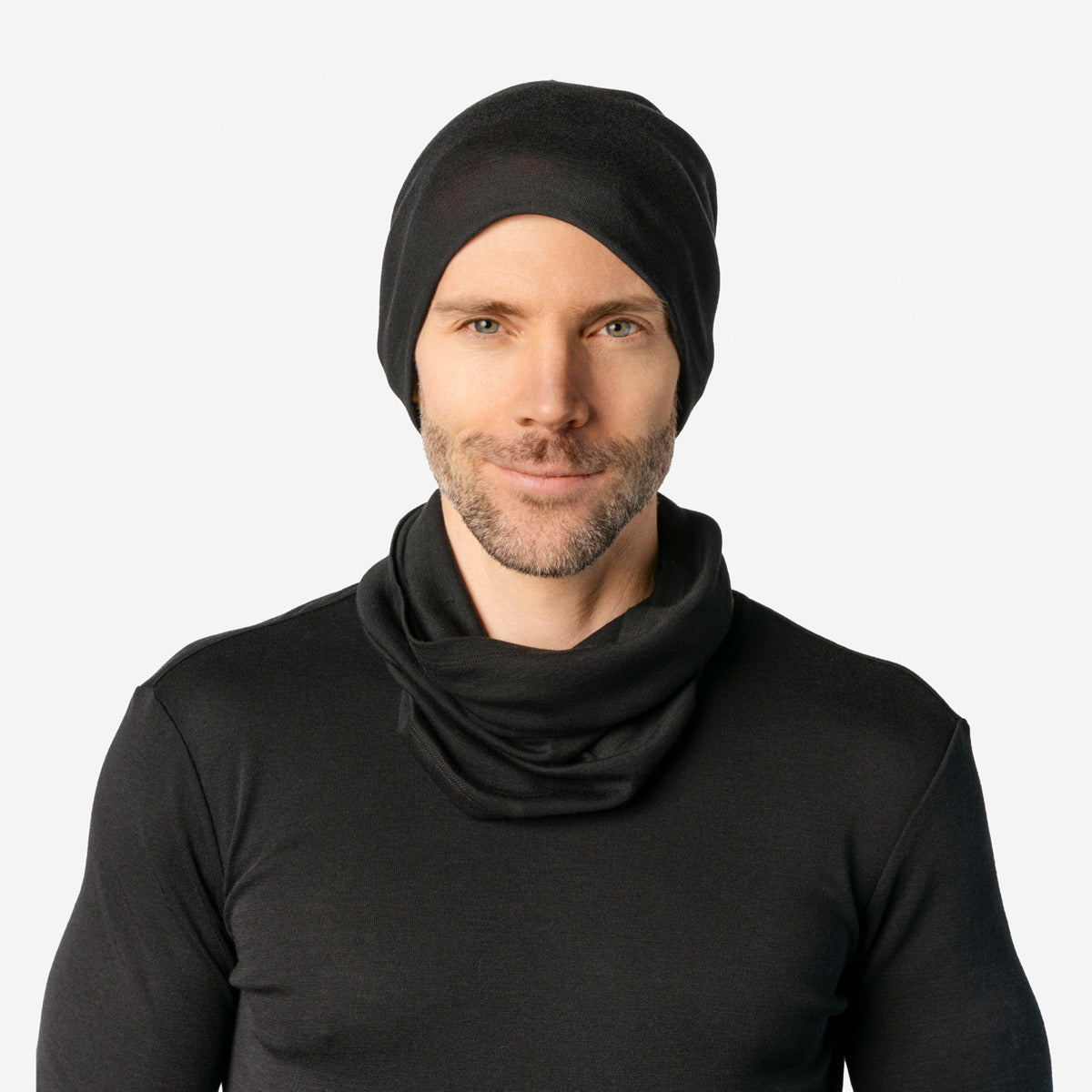 Living Crafts Unisex Mütze Soan Wolle/BW, Schwarz