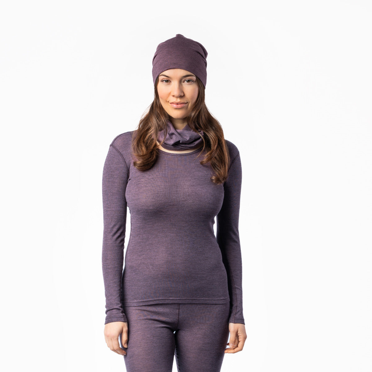 Living Crafts Unisex Mütze Soan Wolle/BW, Zinfandel
