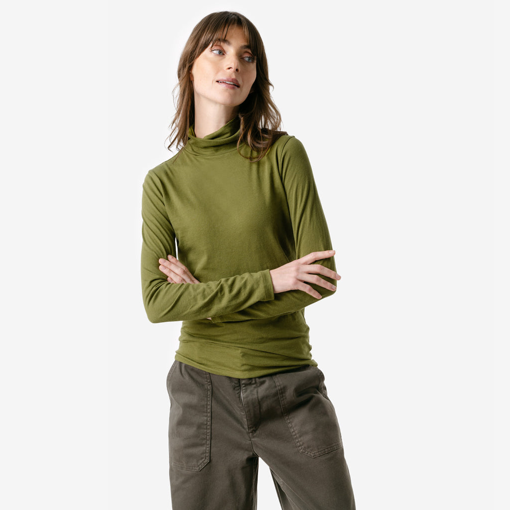 Living Crafts Rollkragenshirt Nia, cedar green