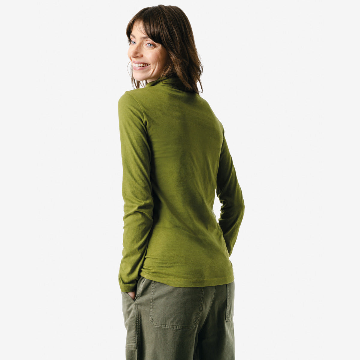 Living Crafts Rollkragenshirt Nia, cedar green