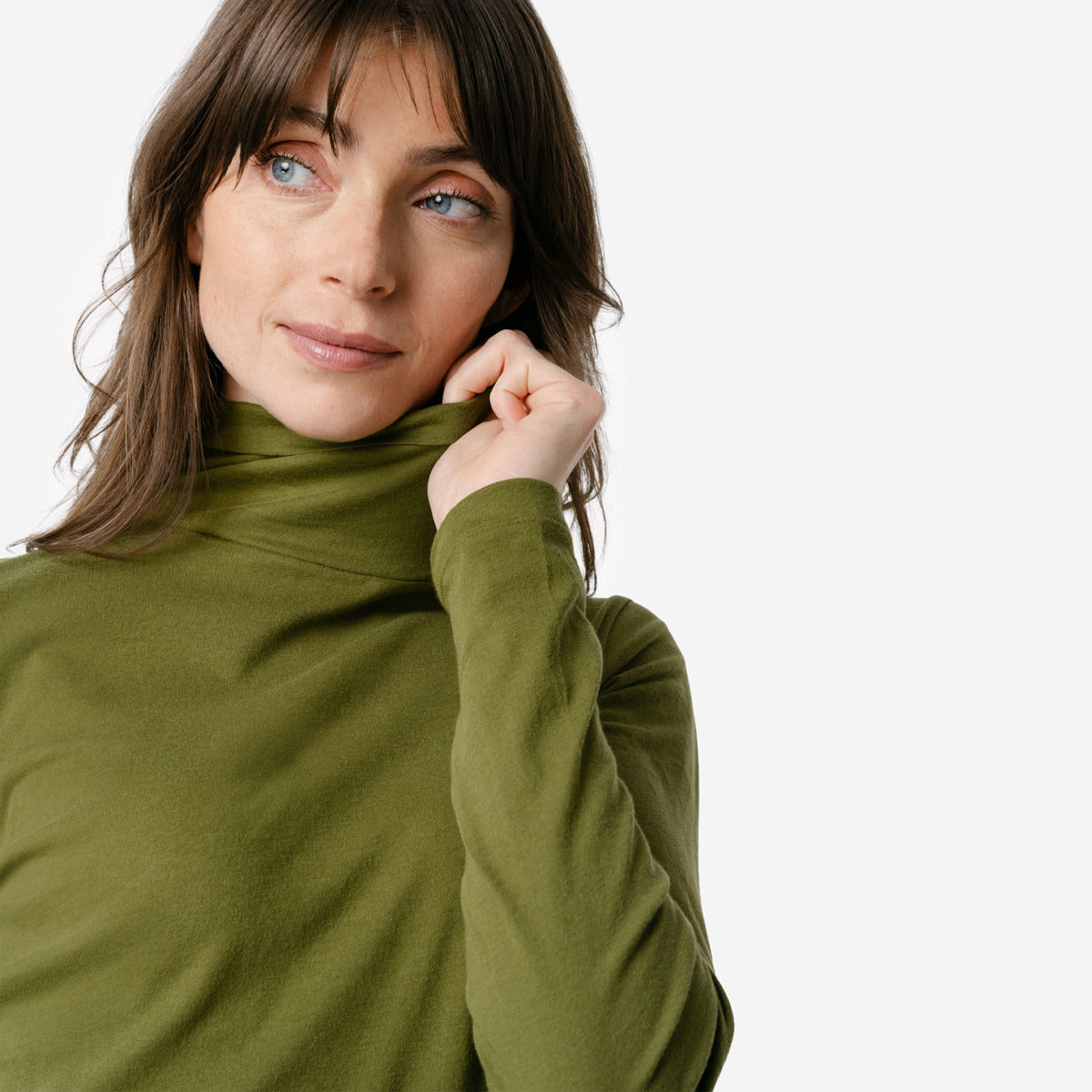 Living Crafts Rollkragenshirt Nia, cedar green