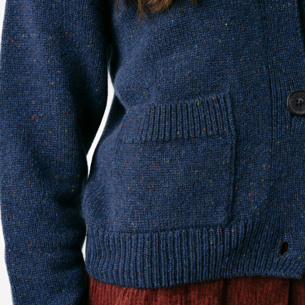 Living Crafts Strickjacke Bente, Donegal Blue
