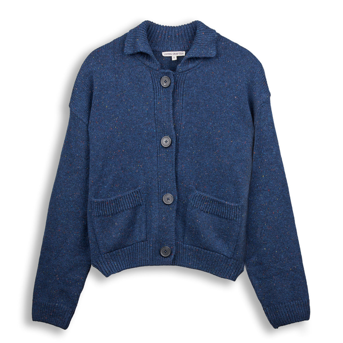 Living Crafts Strickjacke Bente, Donegal Blue
