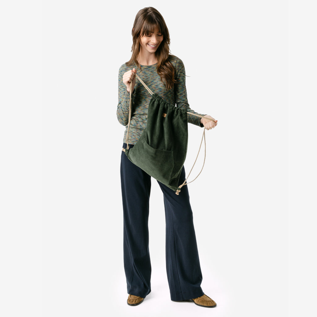 Living Crafts Cord-Turnbeutel Biel, dark green