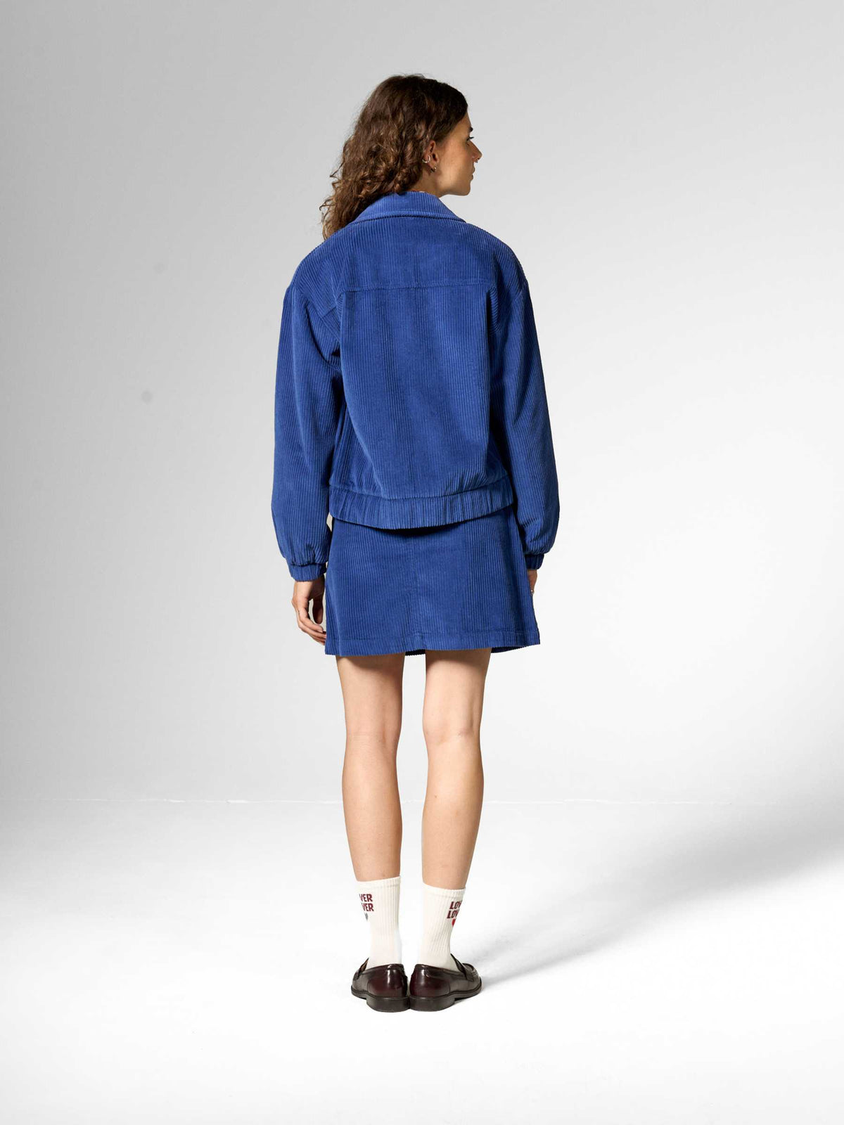 Mademoiselle Yéyé Cordjacke Rib n Roll, blau