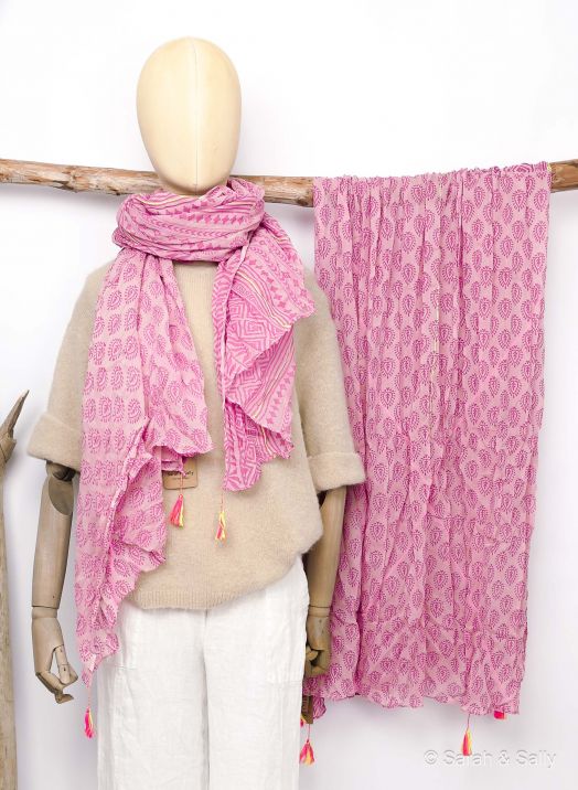 Sarah&Sally Schal Mustermix Pink (851)