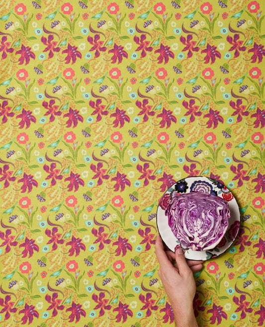 Les Touristes Tischdecke NAP175, Iris Gold, 180x140