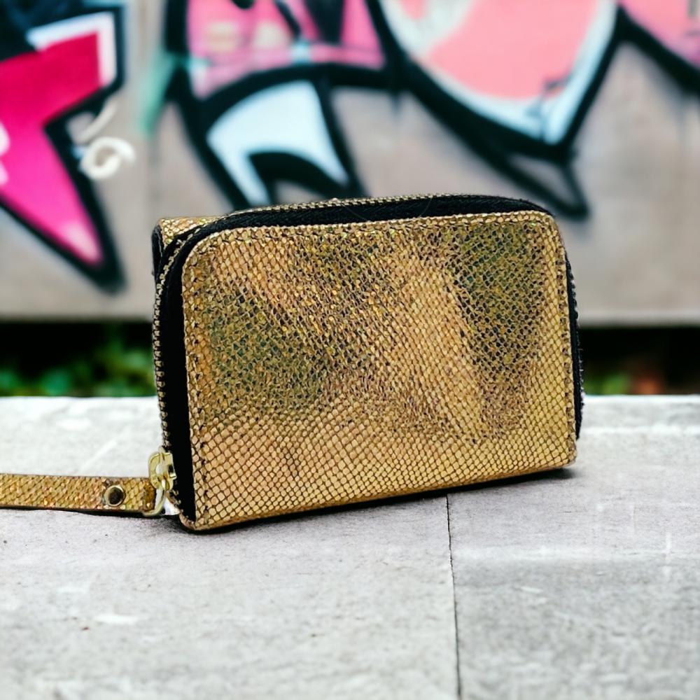 NOI Hamburg Mini-Portemonnaie Smiley, gold