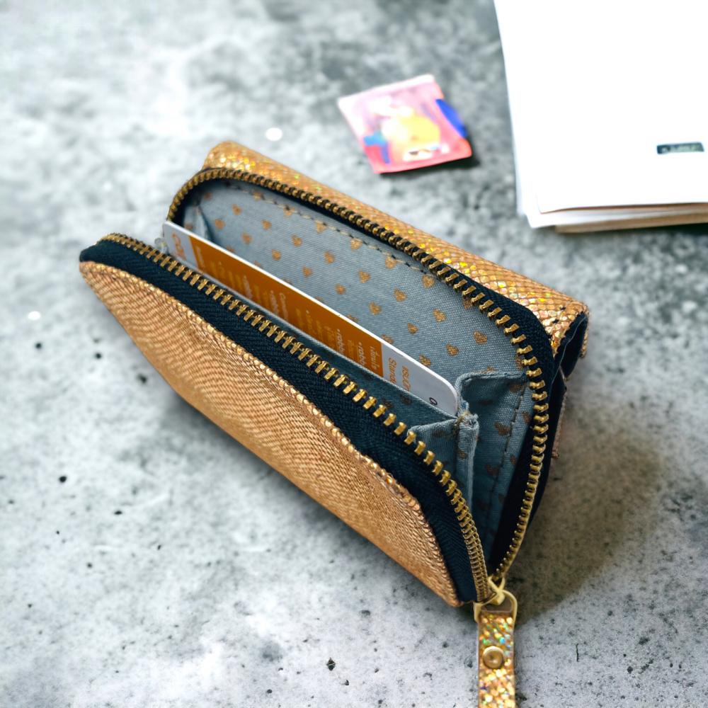 NOI Hamburg Mini-Portemonnaie Smiley, gold