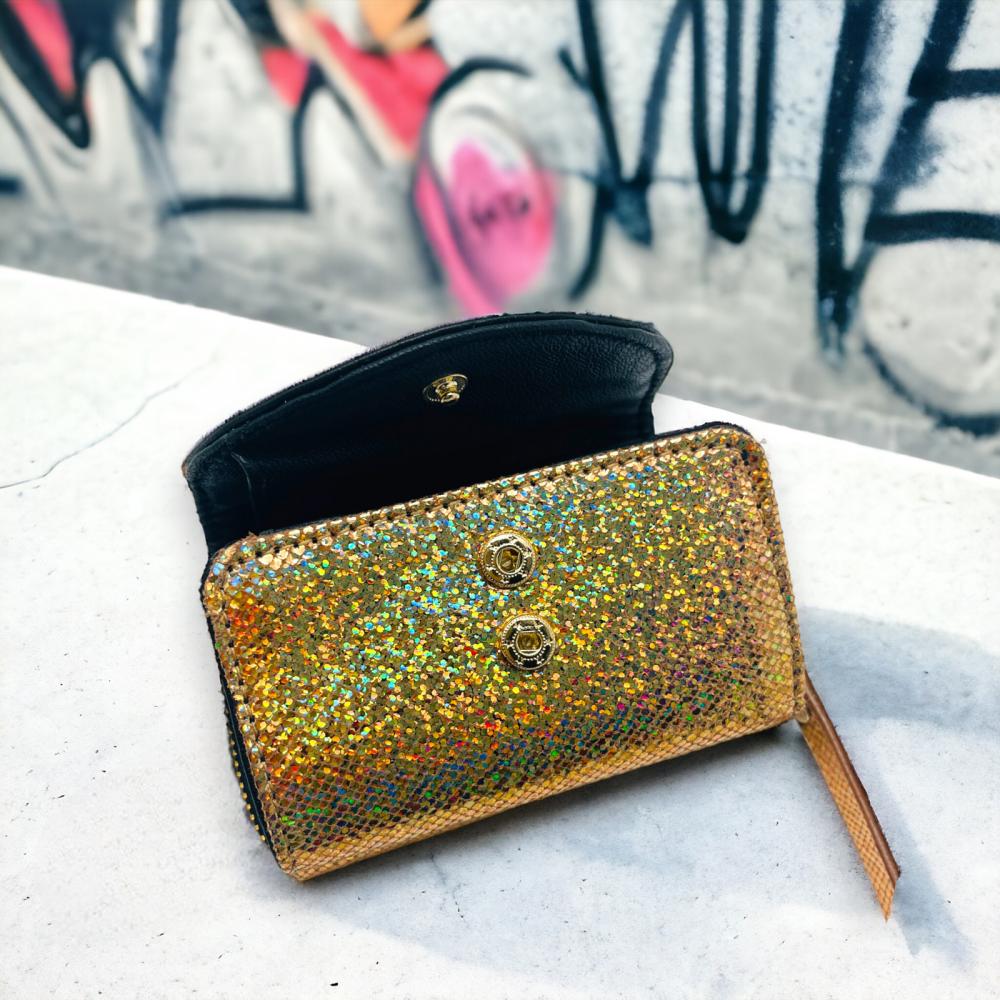 NOI Hamburg Mini-Portemonnaie Smiley, gold