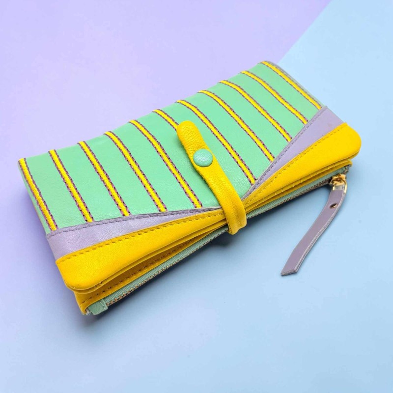 NOI Hamburg Portemonnaie Stripe, Mint