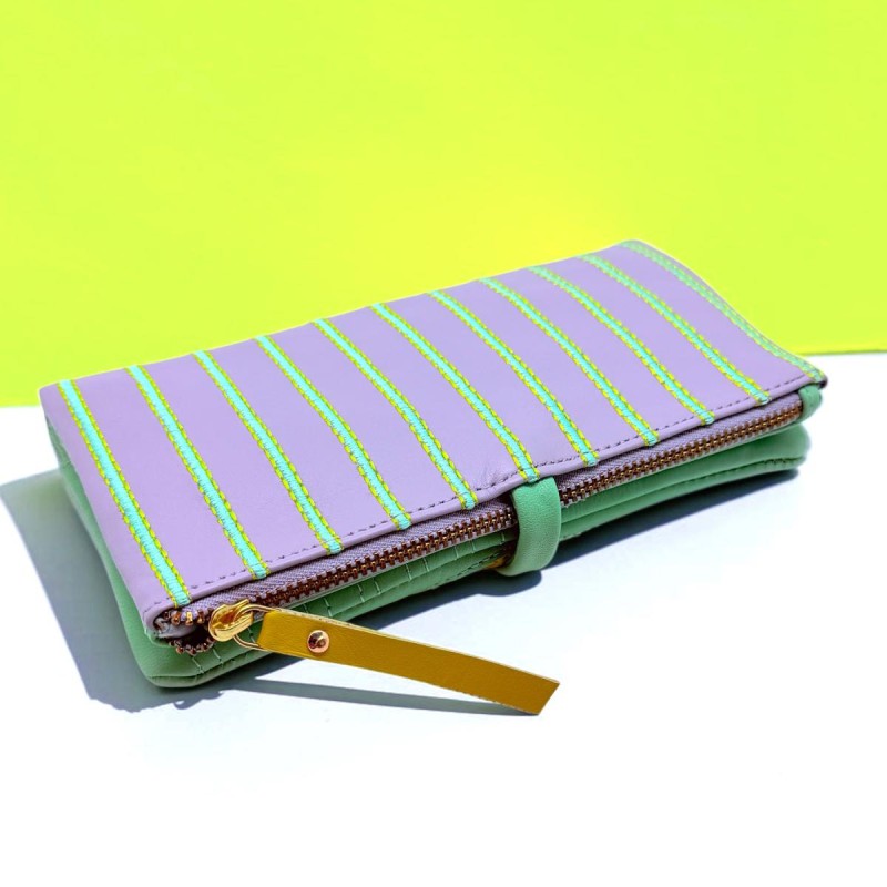 NOI Hamburg Portemonnaie Stripe, Viola