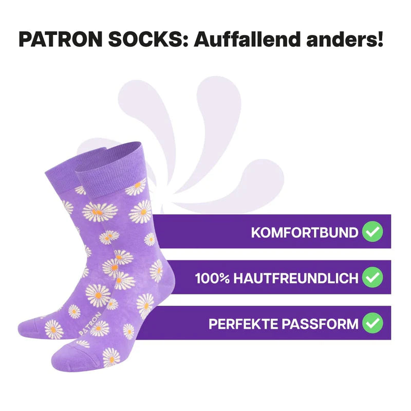 PATRON Socks Blumen, lila