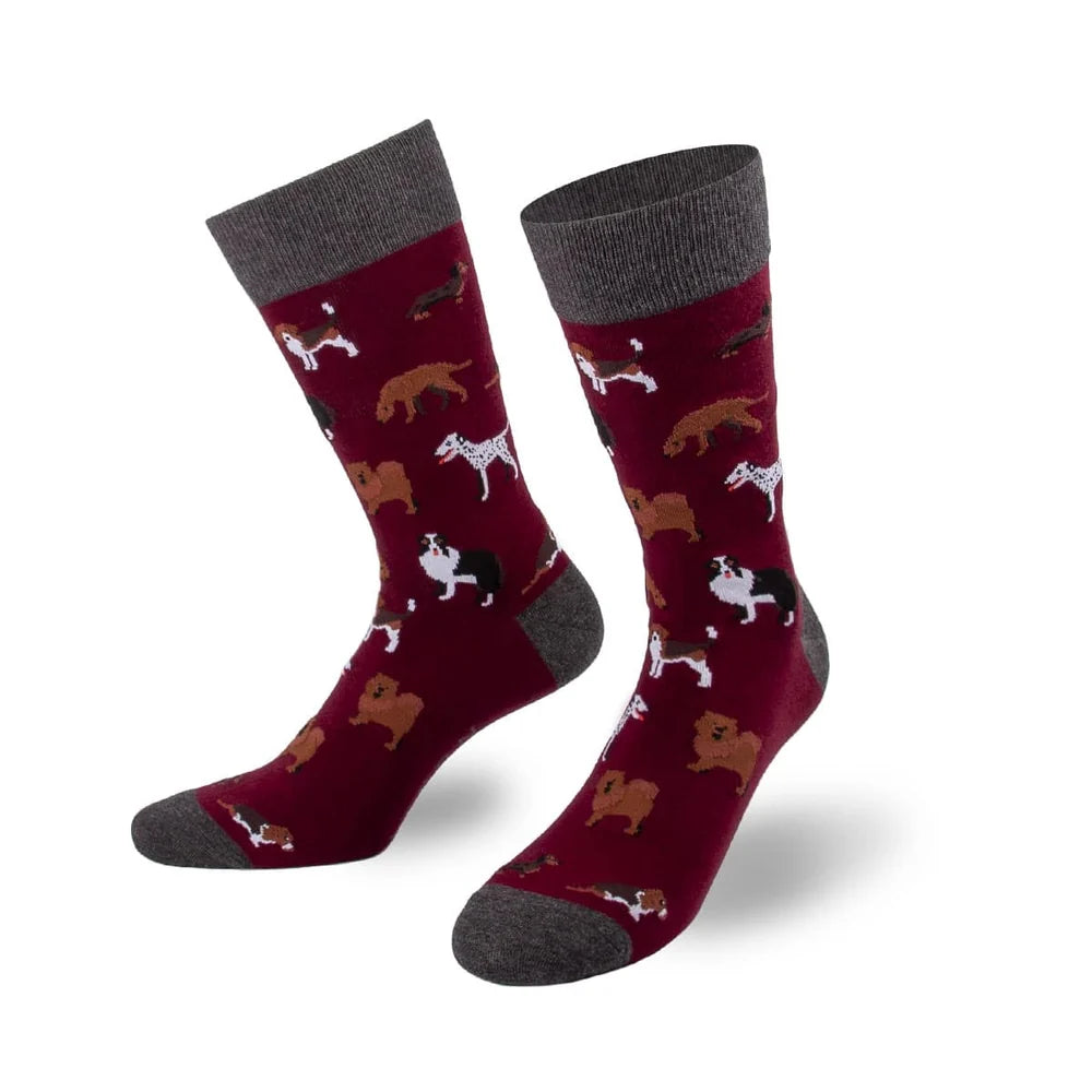 PATRON Socks Hunde, bordeaux