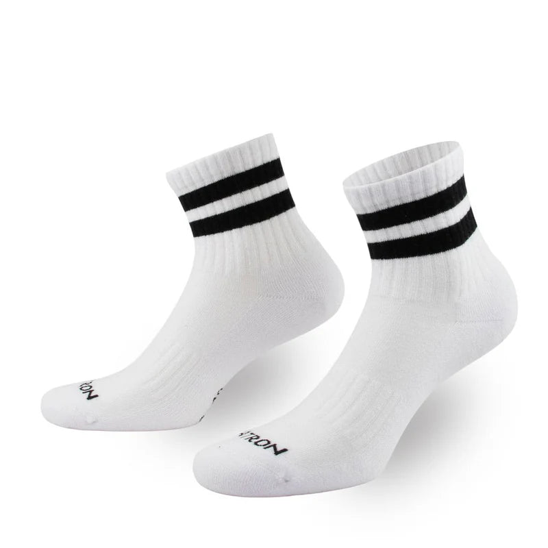 PATRON Socks Midi Tennissocken, weiß/schwarz