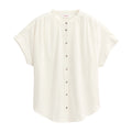 People Wear Organic Kurzarm-Bluse, weiß