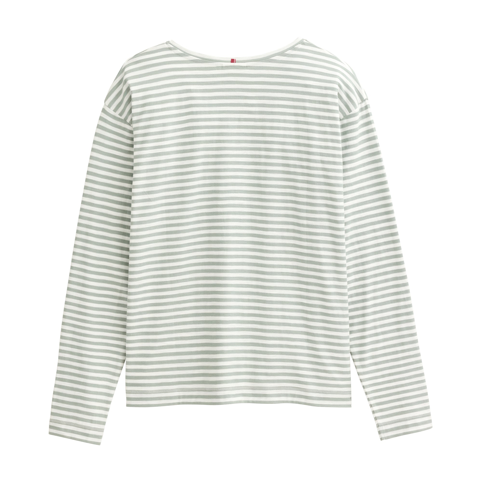 People Wear Organic Langarmshirt geringelt, Salbei