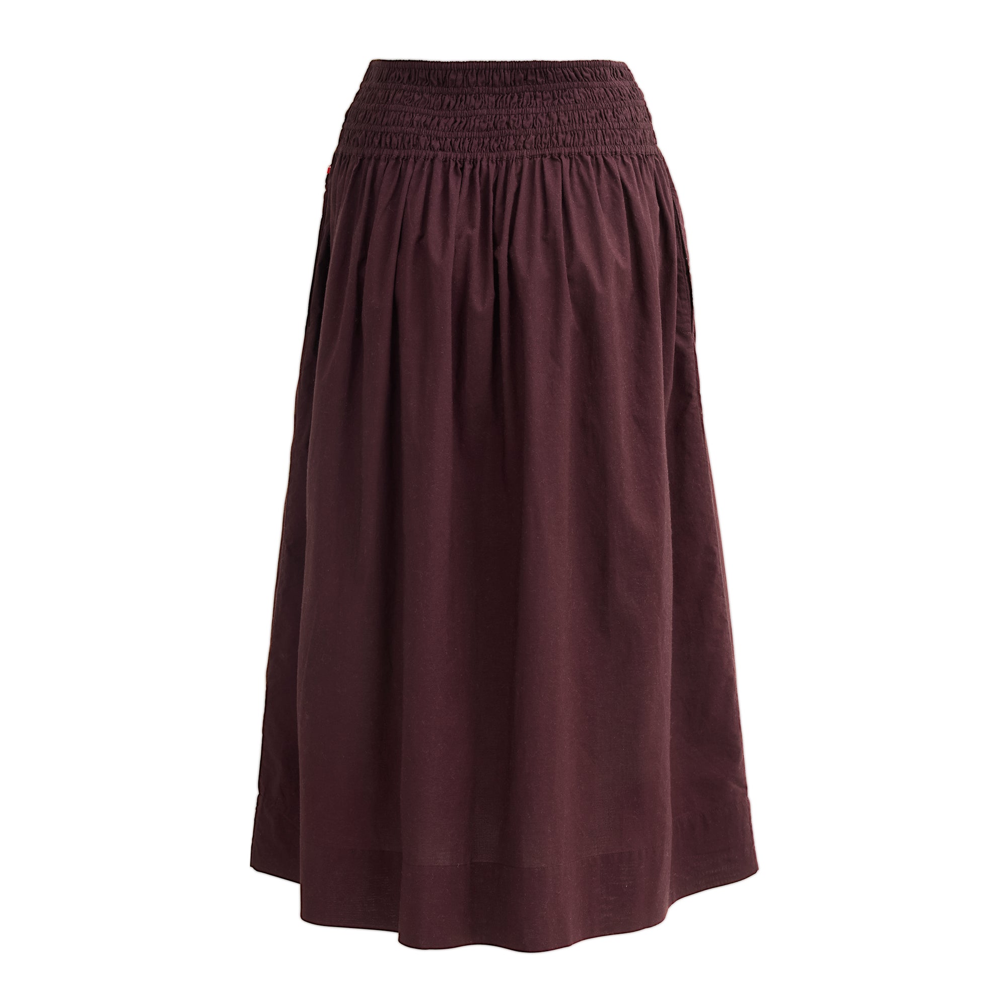 People Wear Organic Midi-Rock, dunkelbraun