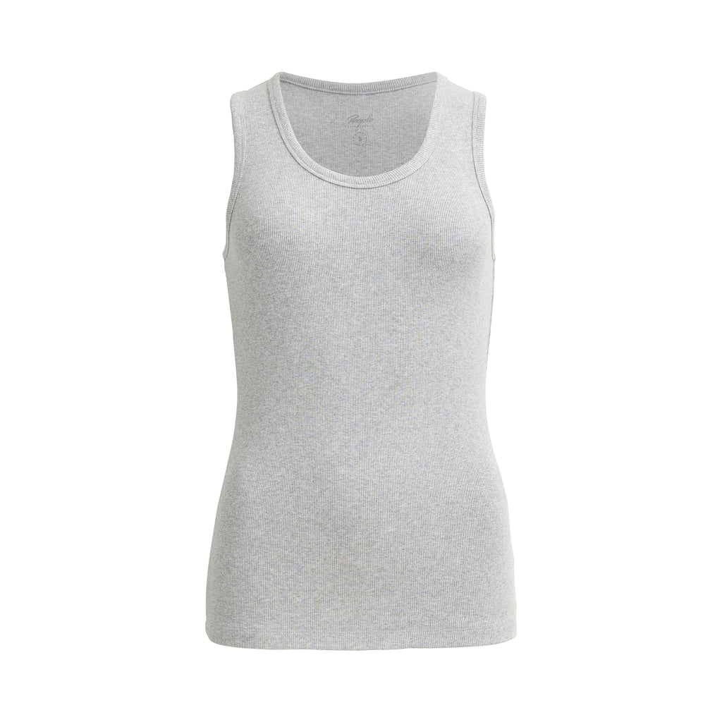 People Wear Organic Ripp-Tank-Top, Grau melange