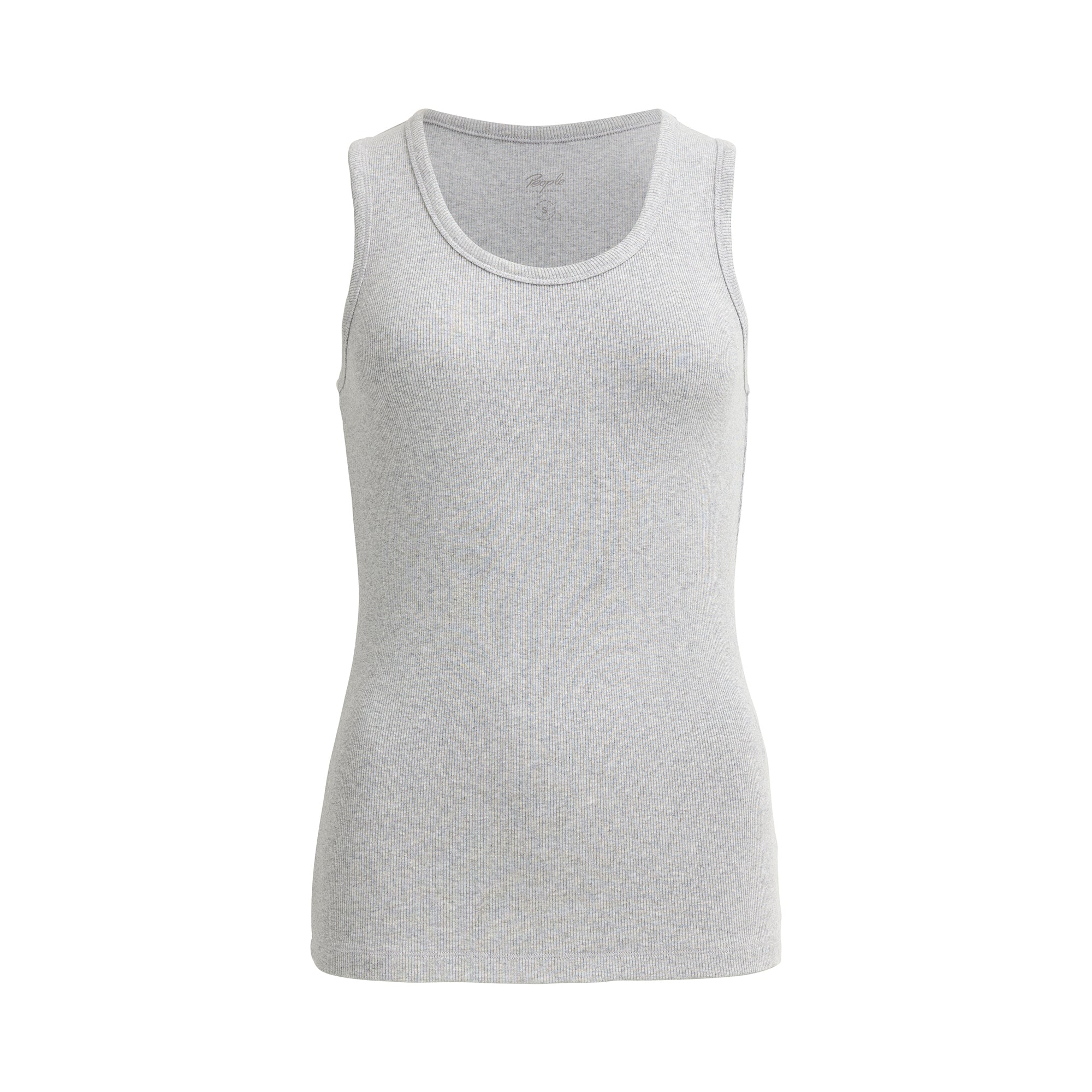 People Wear Organic Ripp-Tank-Top, Grau melange