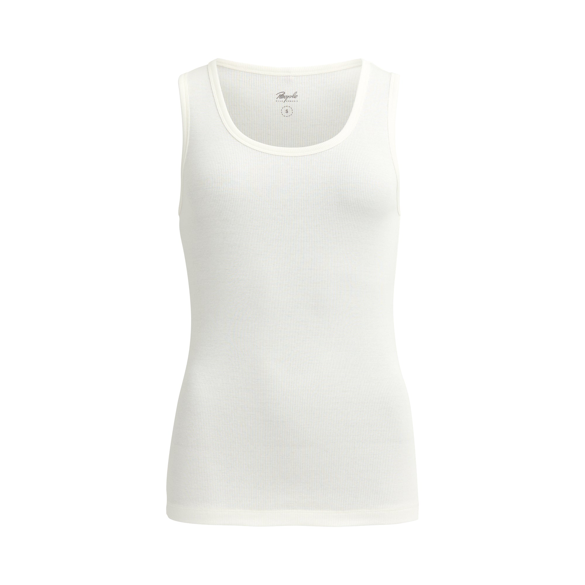 People Wear Organic Ripp-Tank-Top, weiß