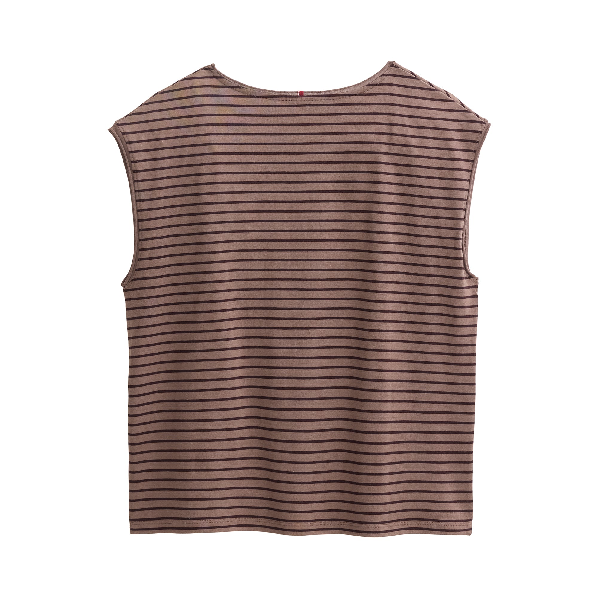 People Wear Organic T-Shirt, dunkelbraun geringelt