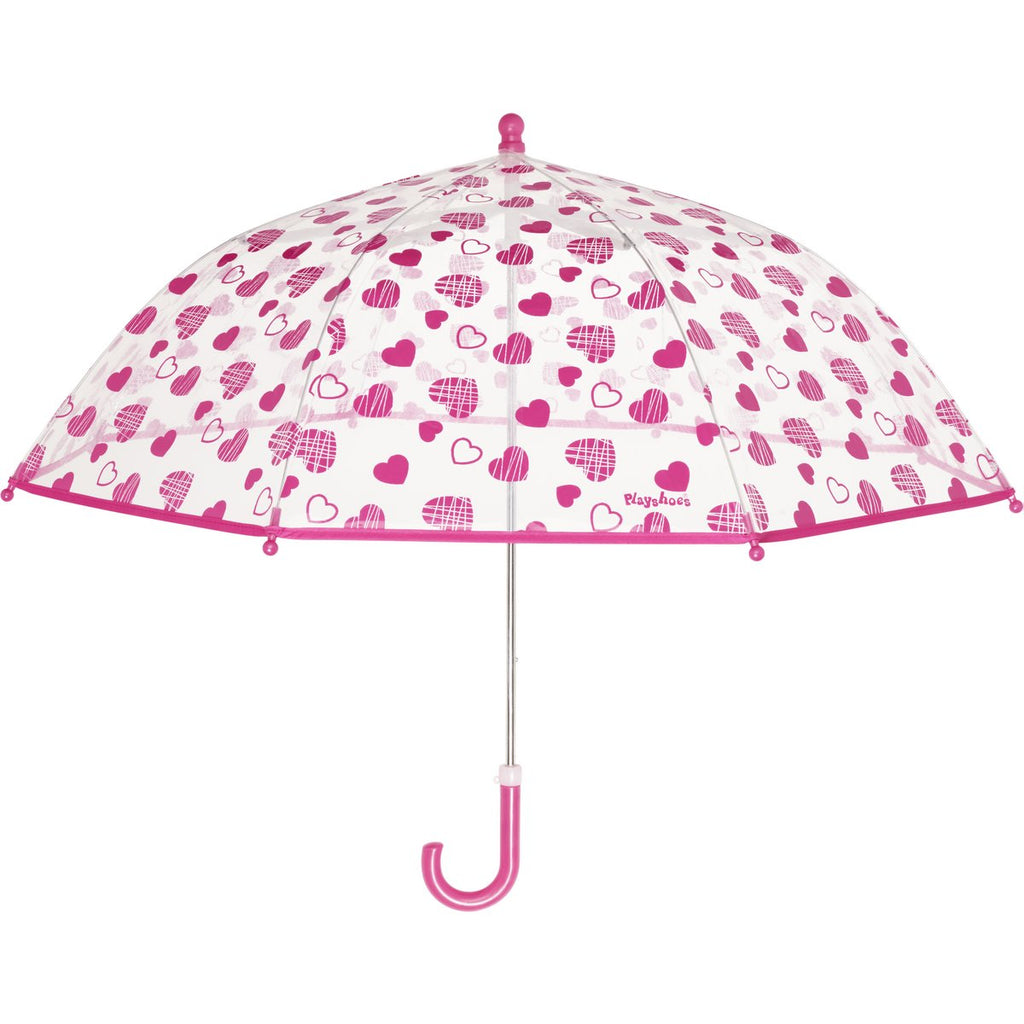 Playshoes Regenschirm Herzen, Pink