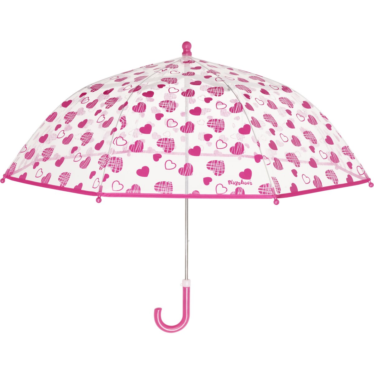 Playshoes Regenschirm Herzen, Pink