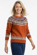 Pretty Vacant Susan Snowflake Strickpullover, Gold Flame
