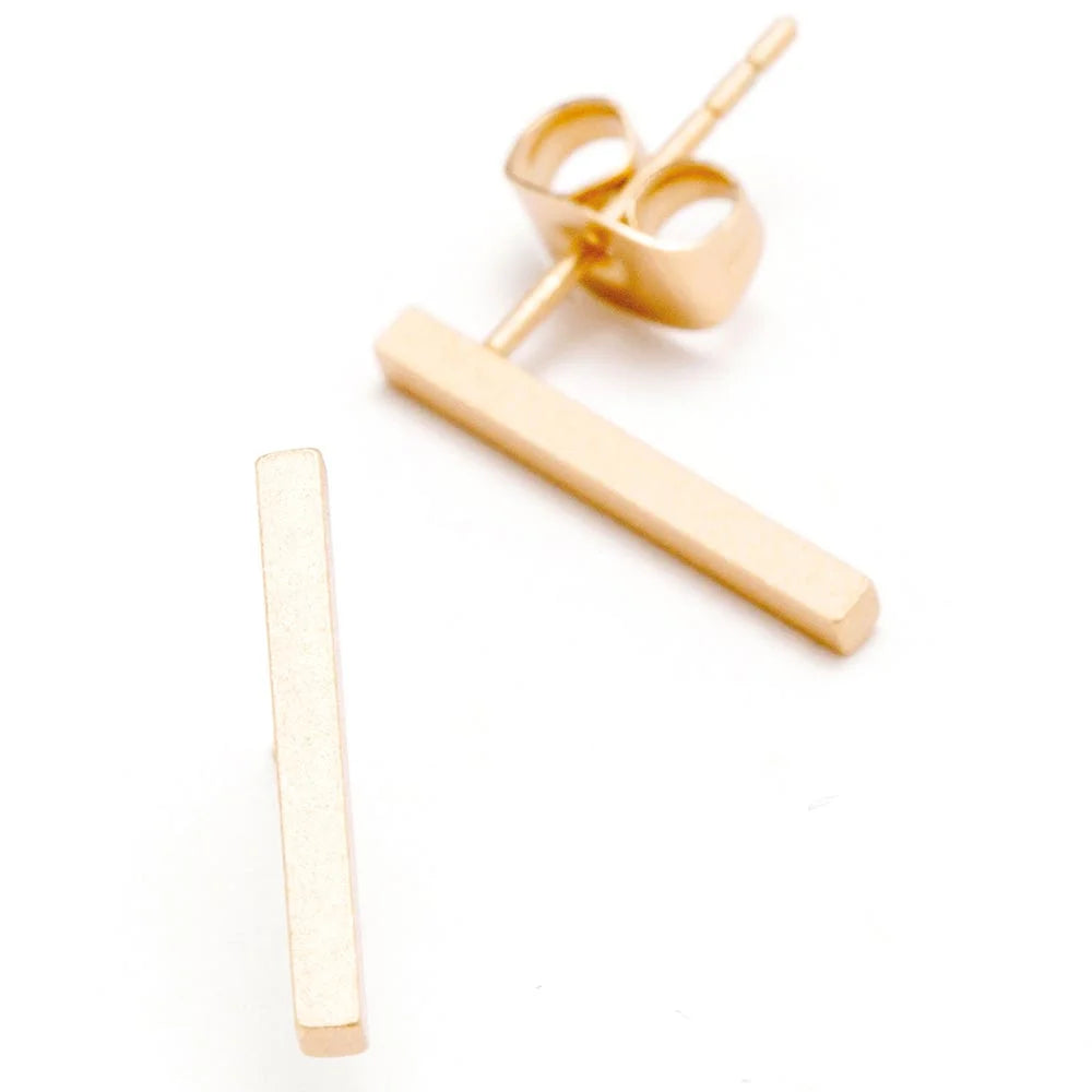 S. Engel Ohrstecker Stäbchen, vergoldet 14mm