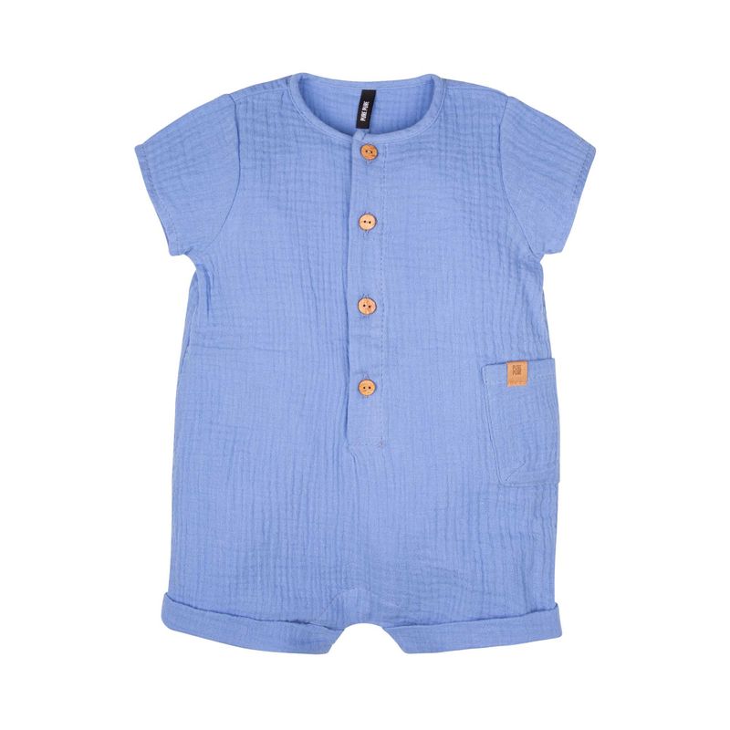 PurePure Baby-Spieler aus blauem Musselin, Vorderseite