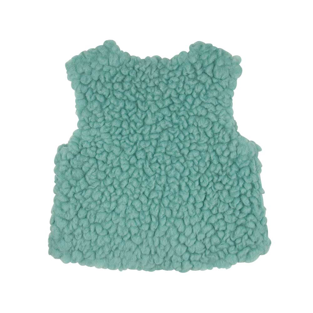 PurePure Mini-Weste Wollplüsch, Jade