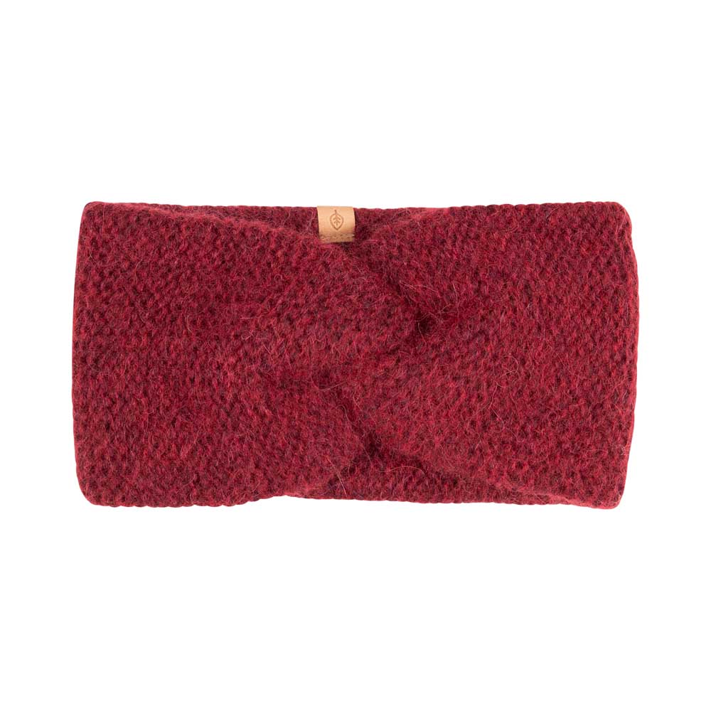 PurePure Damen-Stirnband Baby-Alpaka, Burgundy