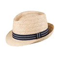 PurePure Erwachsenen-Stroh-Trilby, natur