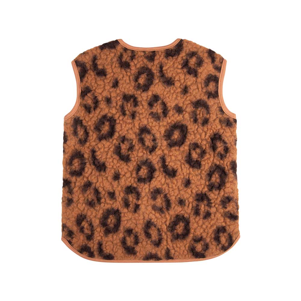 PurePure Mini-Weste Wollplüsch Leo, Mocha
