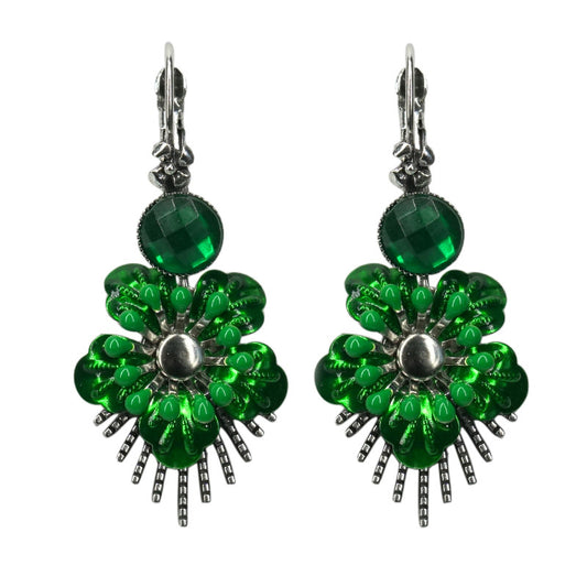 Urban Hippies Ohrringe Rajo, Grün/Silber