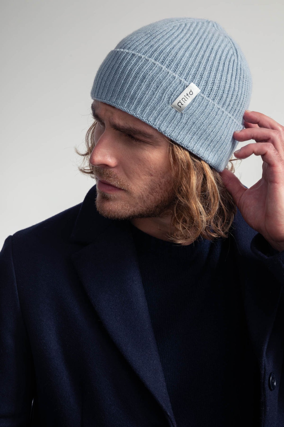 Rifo Mütze Marcello Kaschmir (rec.), dusty blue (onesize)