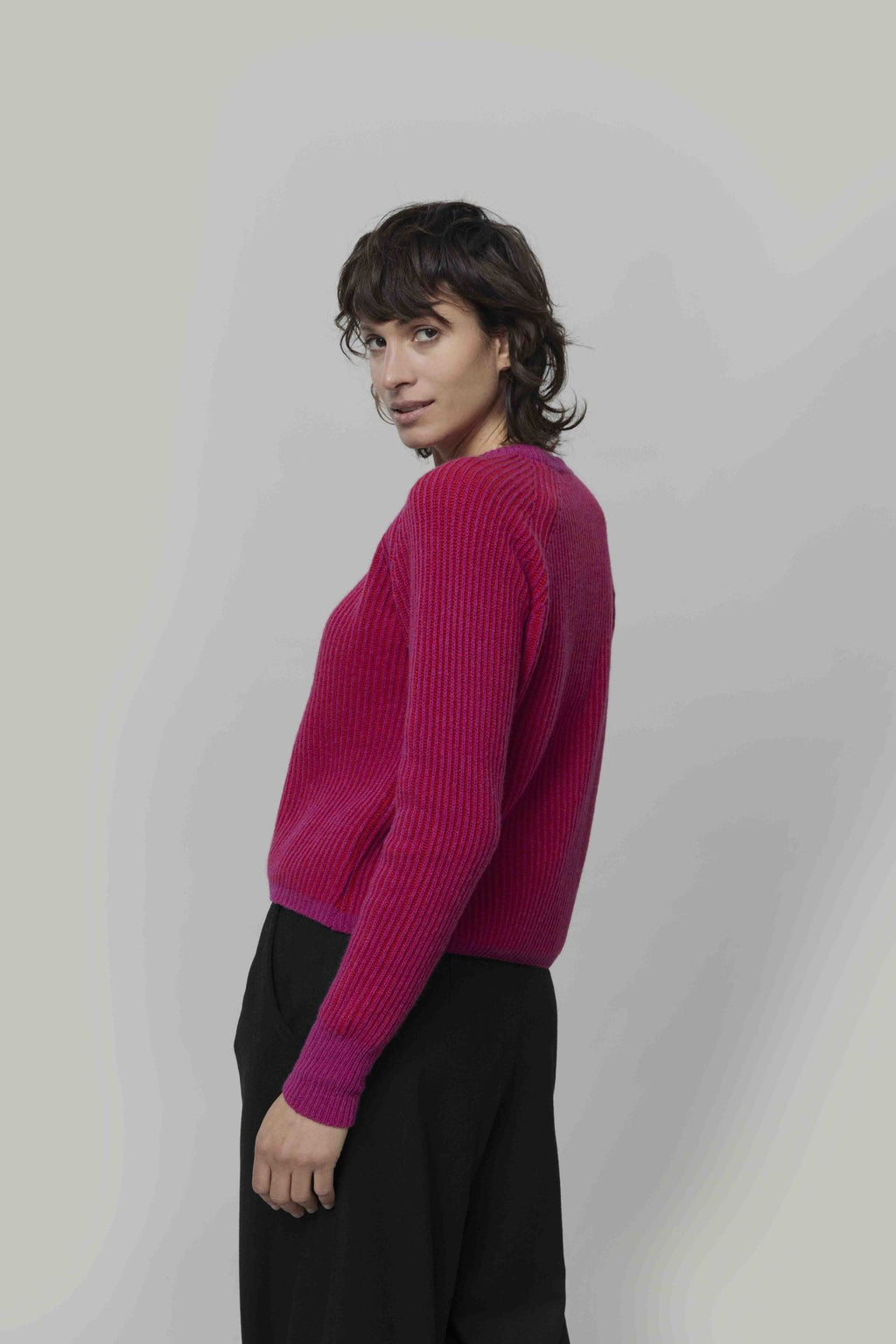 Rifo Pullover Emilia Kaschmir (rec.), Pink-Red