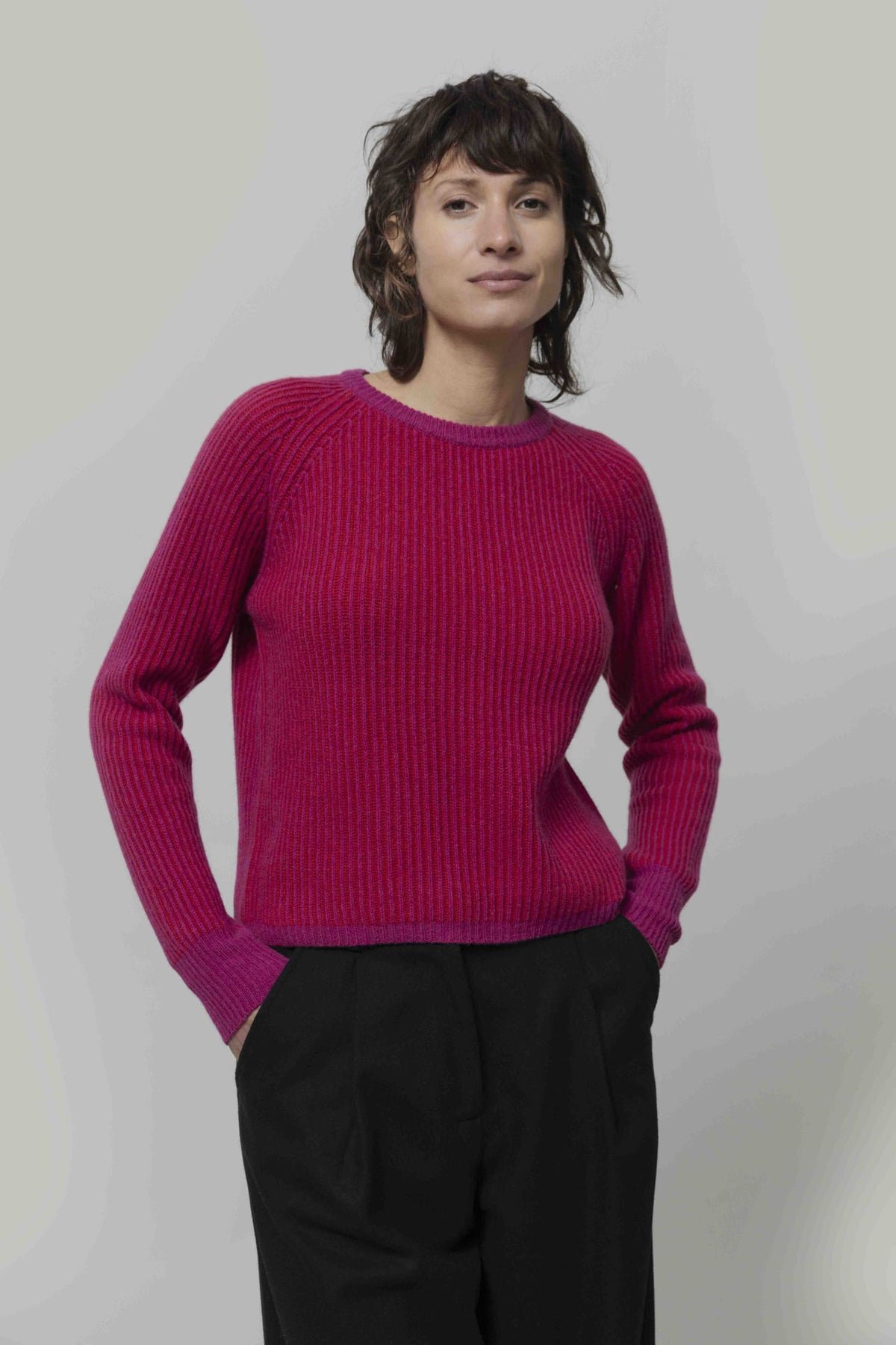 Rifo Pullover Emilia Kaschmir (rec.), Pink-Red