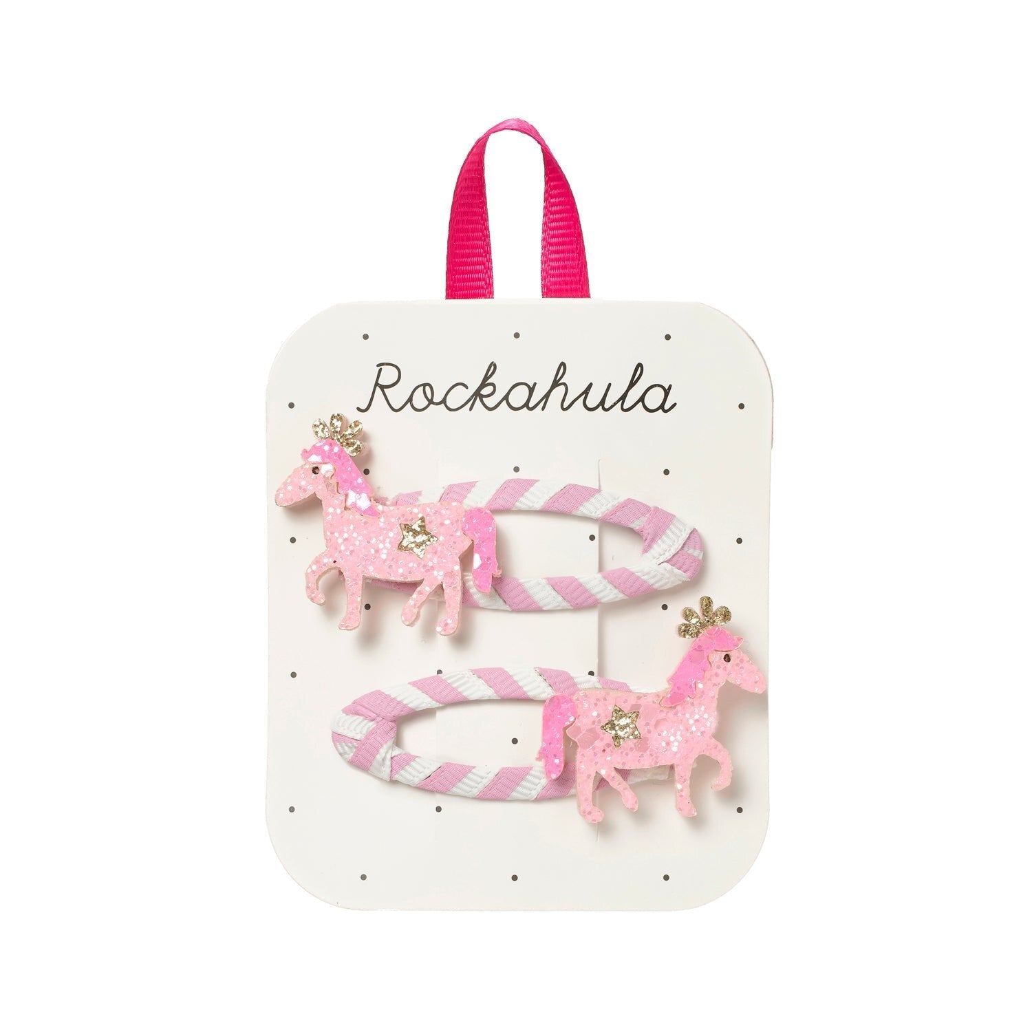 Rockahula Haarklammern Pink Ponies
